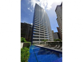 Flat no mais novo edifício conceito com linda vista mar !!!